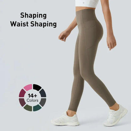 LOVILDS® High Waisted Waist Shaping Pocket Shaping Training Leggings